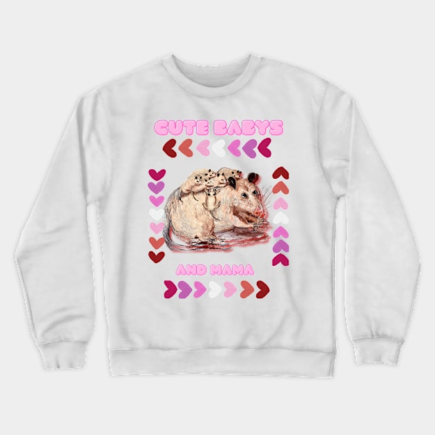 Cute Mom with family baby Crewneck Sweatshirt by LuluCybril